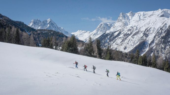 Family skitour ascent