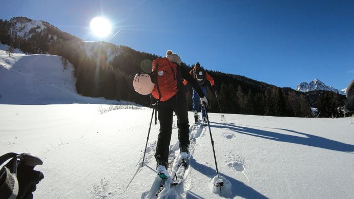 Family skitour ascent